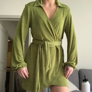 Princess Polly Green Party Time Mini Dress